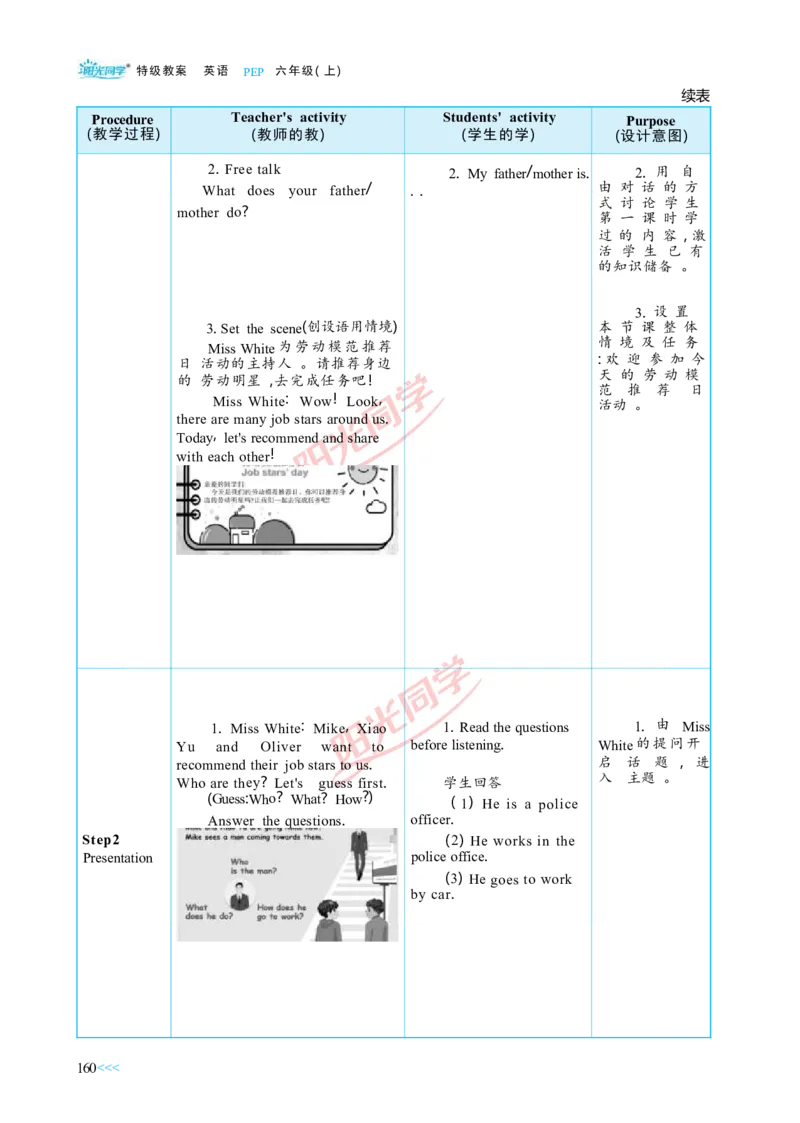 教案正文6上_Unit5_26春四年级上下册人教版_四上英语合集人教版PEP英语四年级上册新教材（教学视频+课件+动画+音频+练习+教案）_19同步教案课件_人教pep3_3-6上册