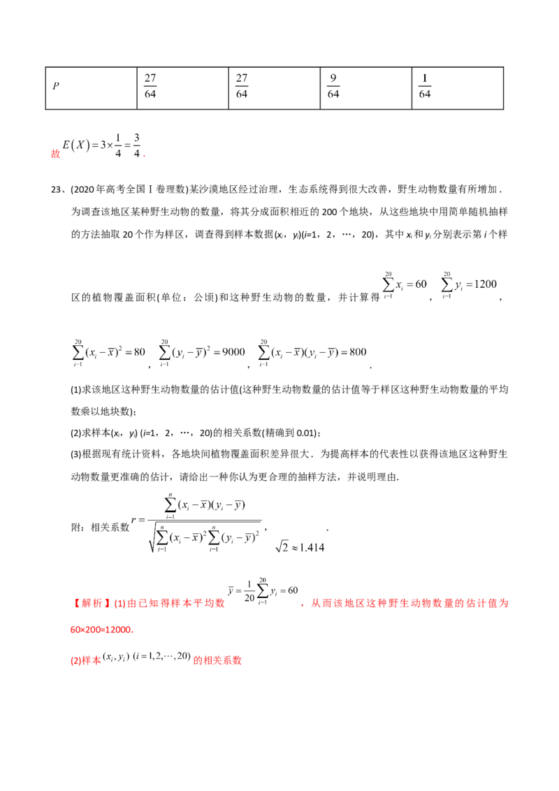 2021年高考数学精选考点专项突破题集专题9.3统计与统计案例（教师版含解析）_02高考数学_新高考复习资料_2023年新高考资料_一轮复习_2023新高考大一轮复习讲义+课件