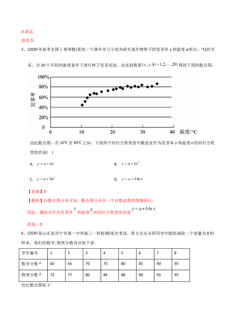 2021年高考数学精选考点专项突破题集专题9.3统计与统计案例（教师版含解析）_02高考数学_新高考复习资料_2023年新高考资料_一轮复习_2023新高考大一轮复习讲义+课件