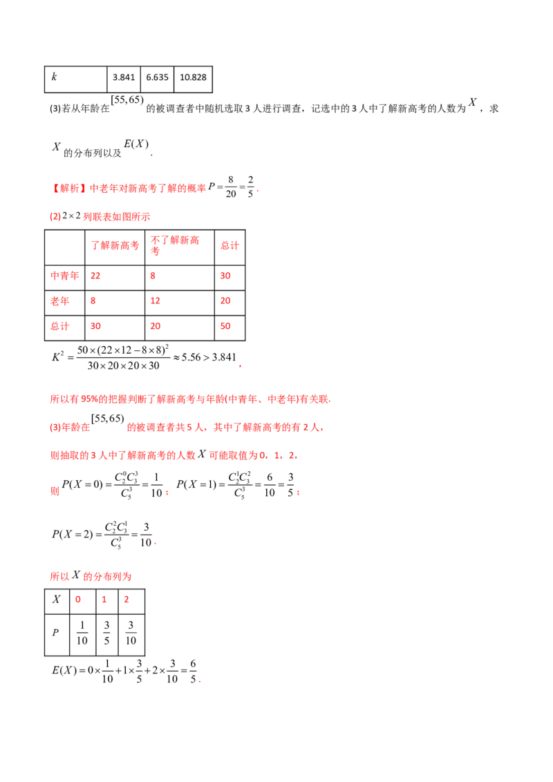 2021年高考数学精选考点专项突破题集专题9.3统计与统计案例（教师版含解析）_02高考数学_新高考复习资料_2023年新高考资料_一轮复习_2023新高考大一轮复习讲义+课件