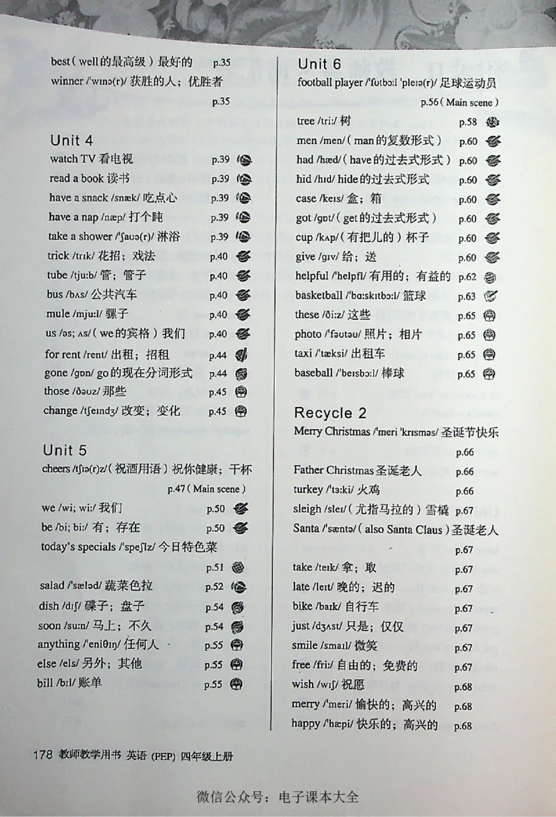 英语PEP4A教师教学用书_26春四年级上下册人教版_四上英语合集人教版PEP英语四年级上册新教材（教学视频+课件+动画+音频+练习+教案）_16教师用书_小学英语_人教版PEP