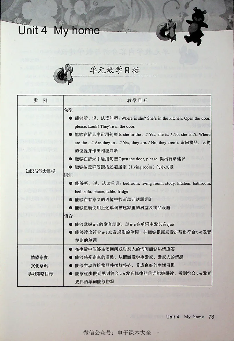 英语PEP4A教师教学用书_26春四年级上下册人教版_四上英语合集人教版PEP英语四年级上册新教材（教学视频+课件+动画+音频+练习+教案）_16教师用书_小学英语_人教版PEP