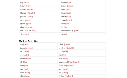 清大版英语一年级上册单词默写表_26春四年级上下册人教版_四上英语合集人教版PEP英语四年级上册新教材（教学视频+课件+动画+音频+练习+教案）_17练习资料_《小学英语单词默写表》