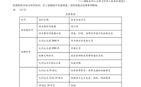 2024年一轮复习收官卷第一模拟（北京卷）（原卷版）_07高考历史_2024年新高考资料_1.2024一轮复习_2024年高考历史一轮复习讲练测（新教材新高考）