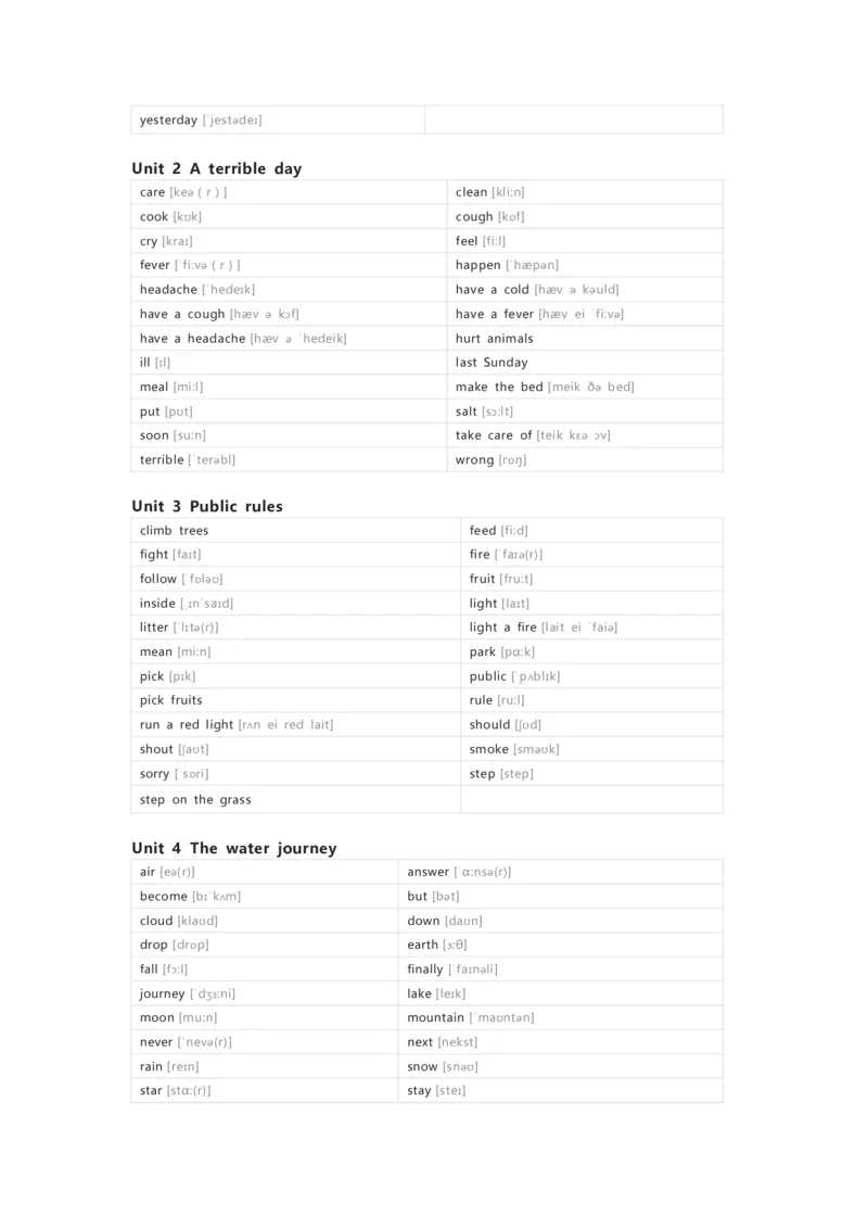 重大版英语六年级下册单词默写表_26春四年级上下册人教版_四上英语合集人教版PEP英语四年级上册新教材（教学视频+课件+动画+音频+练习+教案）_17练习资料_《小学英语单词默写表》