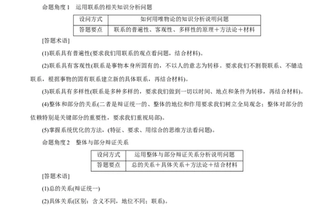 专题20唯物辩证法的联系观（原卷版）_8.2025政治总复习_赠品通用版（老高考）复习资料_专项复习_答题模板_2020年高考政治主观题答题模板(等24份资料)
