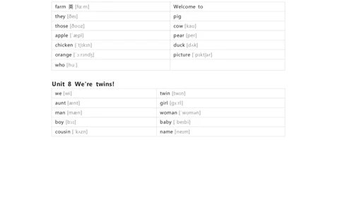 译林版英语三年级下册单词默写表_26春四年级上下册人教版_四上英语合集人教版PEP英语四年级上册新教材（教学视频+课件+动画+音频+练习+教案）_17练习资料_《小学英语单词默写表》