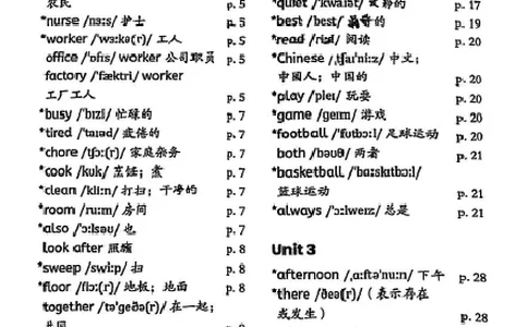 课本单词表_26春四年级上下册人教版_四上英语合集人教版PEP英语四年级上册新教材（教学视频+课件+动画+音频+练习+教案）_01单词表（word+pdf）