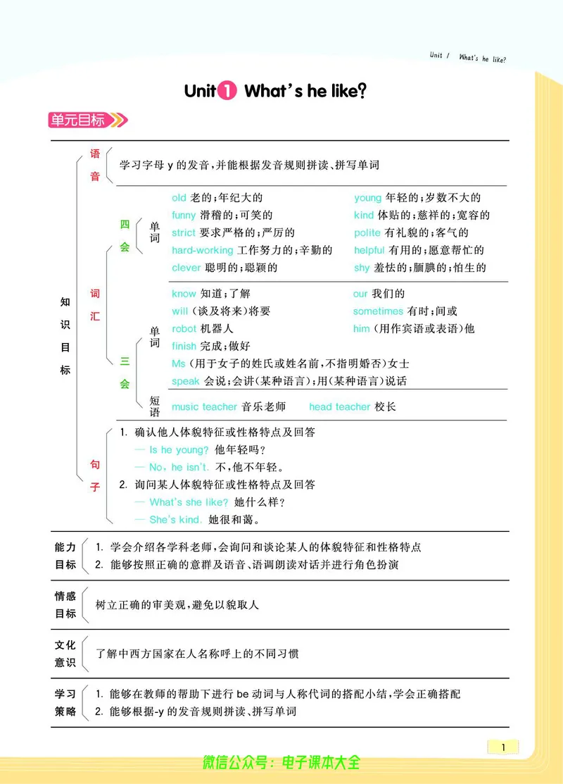 英语5A_26春四年级上下册人教版_四上英语合集人教版PEP英语四年级上册新教材（教学视频+课件+动画+音频+练习+教案）_17练习资料_小学英语（预习复习资料大礼包）_《教材一点通》