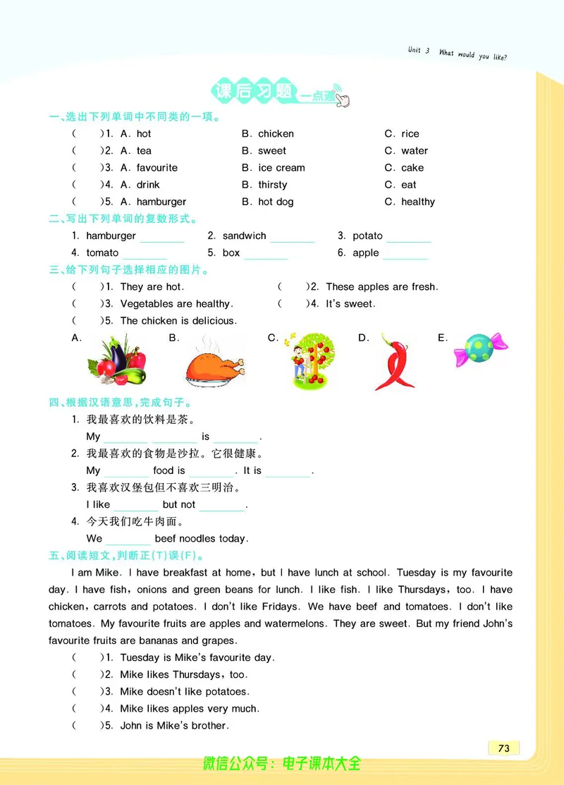 英语5A_26春四年级上下册人教版_四上英语合集人教版PEP英语四年级上册新教材（教学视频+课件+动画+音频+练习+教案）_17练习资料_小学英语（预习复习资料大礼包）_《教材一点通》