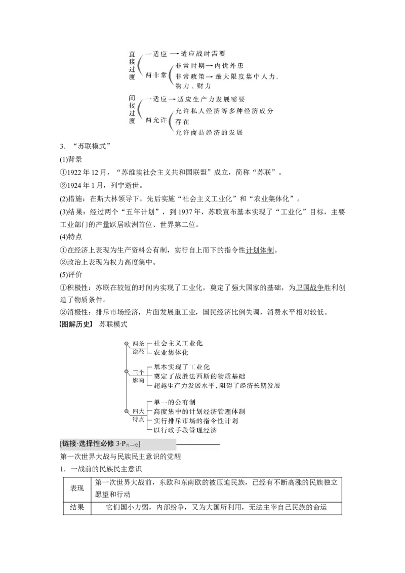 2023年高考历史一轮复习（部编版新高考）第18讲课题50　10月革命、苏联社会主义实践和亚非拉民族_07高考历史_新高考复习资料_2023年新高考复习资料_2023新高考大一轮复习讲义