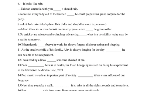 2023届高考英语二轮复习语法精练100题之状语从句（2）_03高考英语_新高考复习资料_2023年新高考资料_二轮复习_2023届高考二轮英语专题复习（含解析）