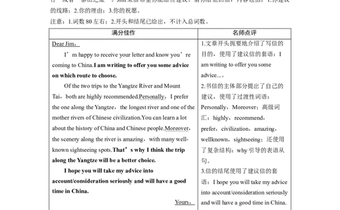 2024年高考英语一轮复习（新人教版）第3部分写作速成第1章应用文写作　三、建议信_03高考英语_2024年新高考资料_1.2024一轮复习_2024年高考英语一轮复习讲义（新人教版）