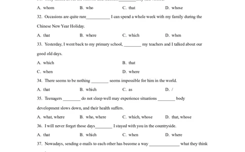 12定语从句(精练)-2024年高考英语一轮复习语法能力突破必备(PPT+复习卡+精练题)(通用版)_03高考英语_通用版（老高考）复习资料_2024年复习资料_12.定语从句(PPT+复习卡+精练题)(通用版)
