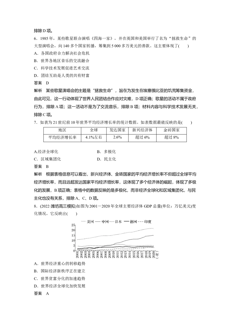 2024年高考历史一轮复习（部编版）板块6第14单元第42讲　当代世界发展的特点与主要趋势_07高考历史_2024年新高考资料_1.2024一轮复习_2024年高考历史一轮复习讲义（部编版）