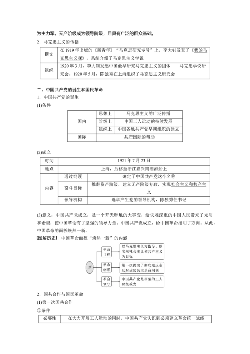 2023年高考历史一轮复习（部编版新高考）第9讲课题23　五四运动与中国的诞生_07高考历史_新高考复习资料_2023年新高考复习资料_2023新高考大一轮复习讲义