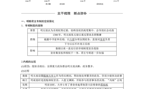 04必修1第一单元古代中国的政治制度第4讲　明清君主专制的加强_07高考历史_通用版（老高考）复习资料_2023年复习资料_一轮+二轮_历史高三一轮复习系列_468