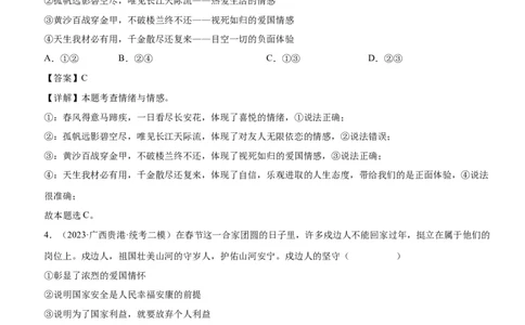 专题11维护国家利益（练习）（解析版）_02中考总复习（2026版更新中）_07-道法-中考总复习_2024年中考复习资料_一轮复习_2024年中考道德与法治一轮复习讲练测（全国通用）