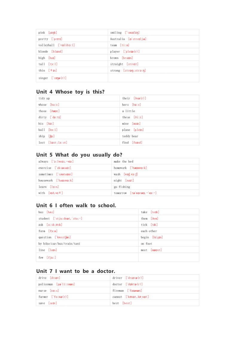 湘鲁版英语五年级上册单词默写表_26春四年级上下册人教版_四上英语合集人教版PEP英语四年级上册新教材（教学视频+课件+动画+音频+练习+教案）_17练习资料_《小学英语单词默写表》