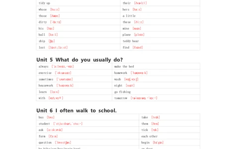 湘鲁版英语五年级上册单词默写表_26春四年级上下册人教版_四上英语合集人教版PEP英语四年级上册新教材（教学视频+课件+动画+音频+练习+教案）_17练习资料_《小学英语单词默写表》