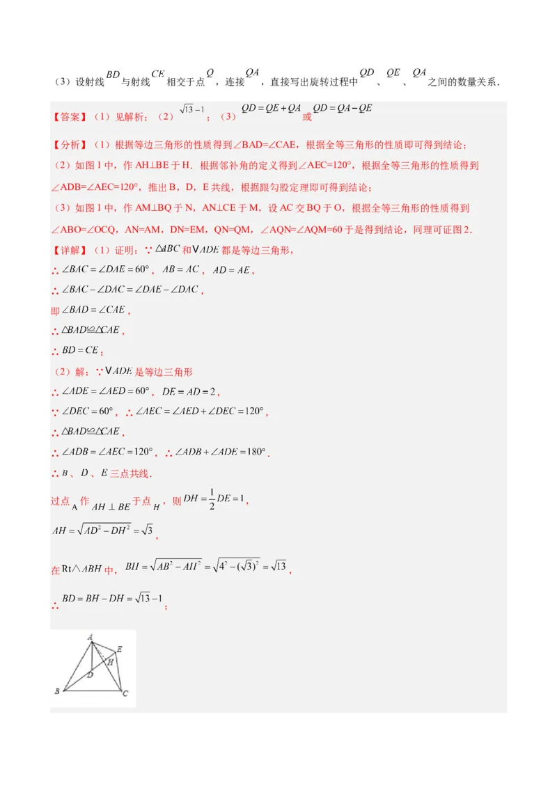 专题10轴对称中的翻折、旋转问题专训（教师版）_初中数学_八年级数学上册（人教版）_重难点专题提升-V7_2024版