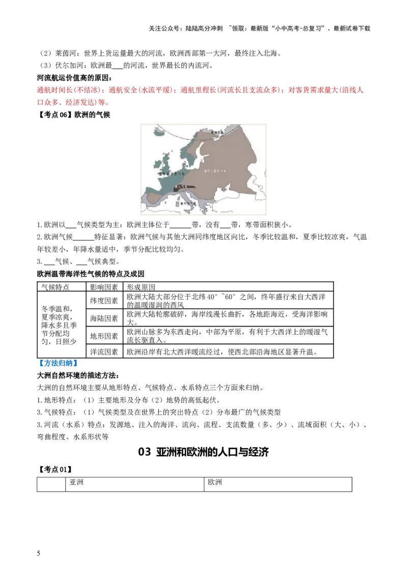 专题07亚洲和欧洲（背记帮）-备战2024年中考地理一轮复习考点帮（全国通用）（挖空版）_02中考总复习（2026版更新中）_09-地理-中考总复习_2024年中考复习资料_一轮复习
