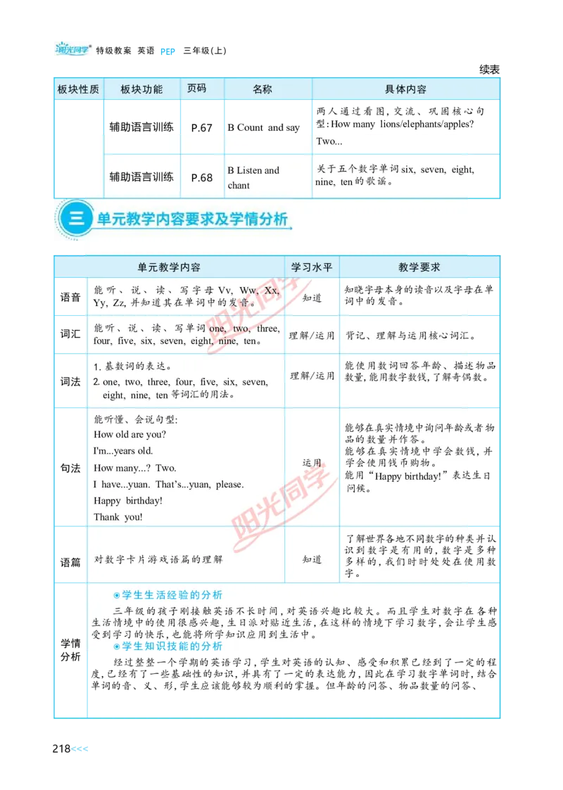 教案正文3上_Unit6_26春四年级上下册人教版_四上英语合集人教版PEP英语四年级上册新教材（教学视频+课件+动画+音频+练习+教案）_19同步教案课件_人教pep3_3-6上册