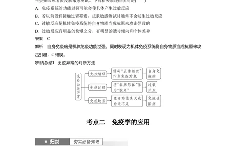 2024年高考生物一轮复习（新人教版）第8单元　第8课时　免疫失调和免疫学的应用_09高考生物_2024年新高考资料_1.2024一轮复习_2024年高考生物一轮复习讲义（新人教版）