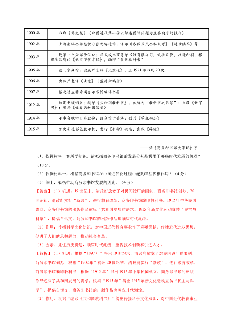 2023届高考历史一轮复习双测卷&mdash;&mdash;近代中国经济的发展和社会生活的变迁B卷(word版含解析）_07高考历史_通用版（老高考）复习资料_2023年复习资料