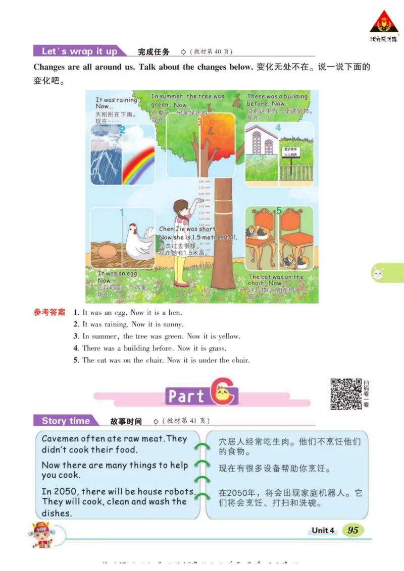 状元大课堂六年级下册英语人教PEP版学生用书_26春四年级上下册人教版_四上英语合集人教版PEP英语四年级上册新教材（教学视频+课件+动画+音频+练习+教案）_17练习资料_《状元导学案》