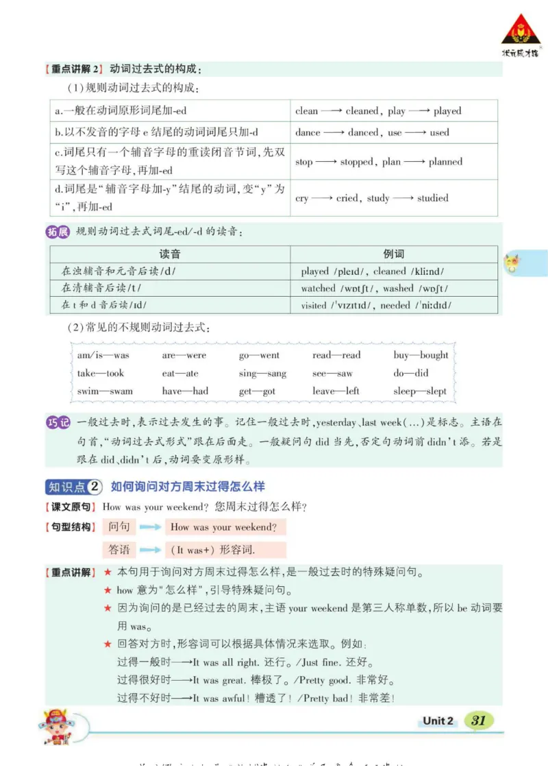 状元大课堂六年级下册英语人教PEP版学生用书_26春四年级上下册人教版_四上英语合集人教版PEP英语四年级上册新教材（教学视频+课件+动画+音频+练习+教案）_17练习资料_《状元导学案》