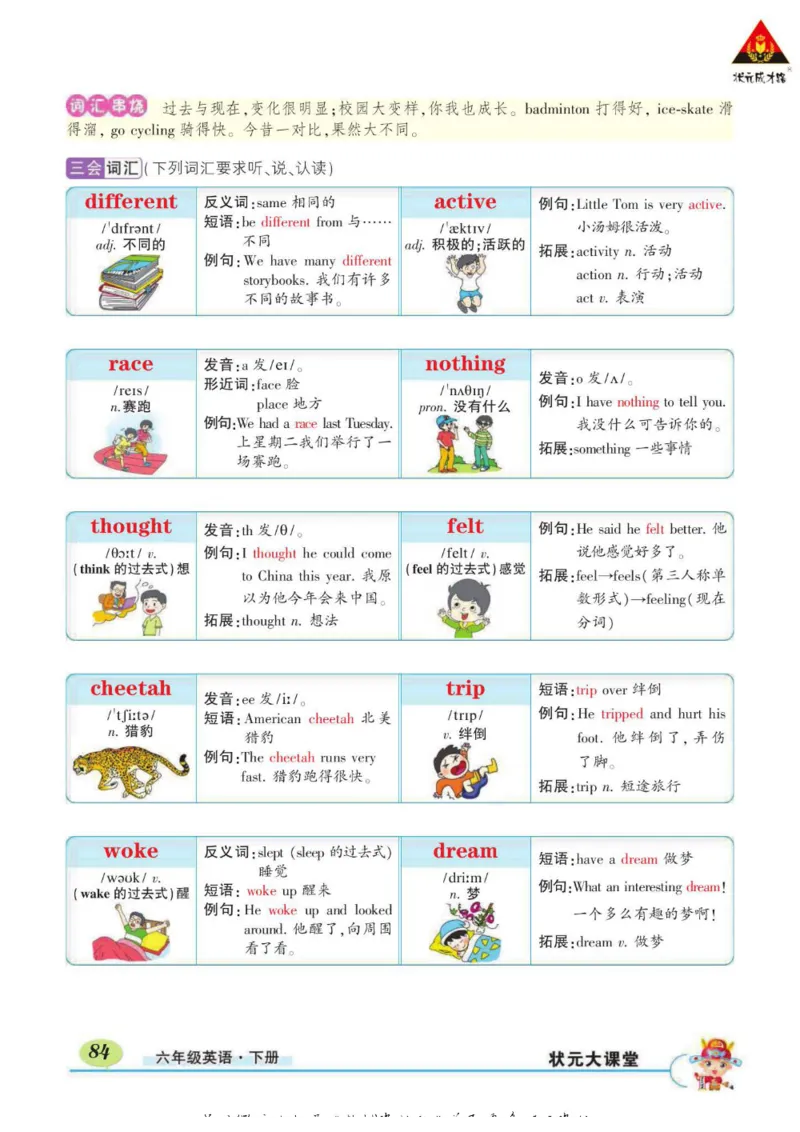 状元大课堂六年级下册英语人教PEP版学生用书_26春四年级上下册人教版_四上英语合集人教版PEP英语四年级上册新教材（教学视频+课件+动画+音频+练习+教案）_17练习资料_《状元导学案》