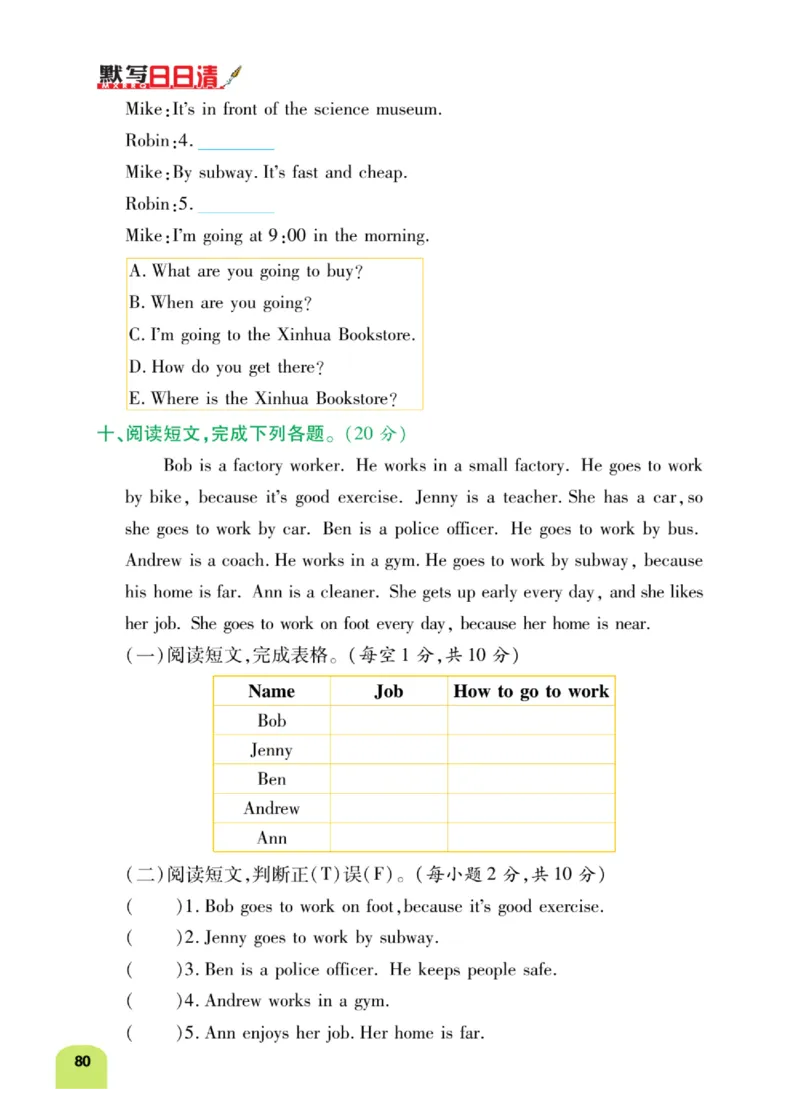 默写日日清六年级上册英语人教版_26春四年级上下册人教版_四上英语合集人教版PEP英语四年级上册新教材（教学视频+课件+动画+音频+练习+教案）_17练习资料_《默写日日清》