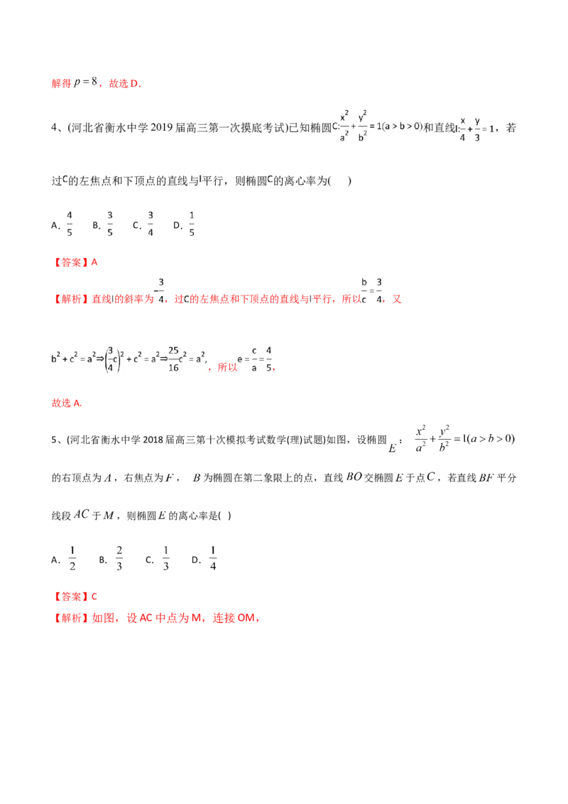 2021年高考数学精选考点专项突破题集专题6.2椭圆的性质与应用（教师版含解析）_02高考数学_新高考复习资料_2023年新高考资料_一轮复习_2023新高考大一轮复习讲义+课件