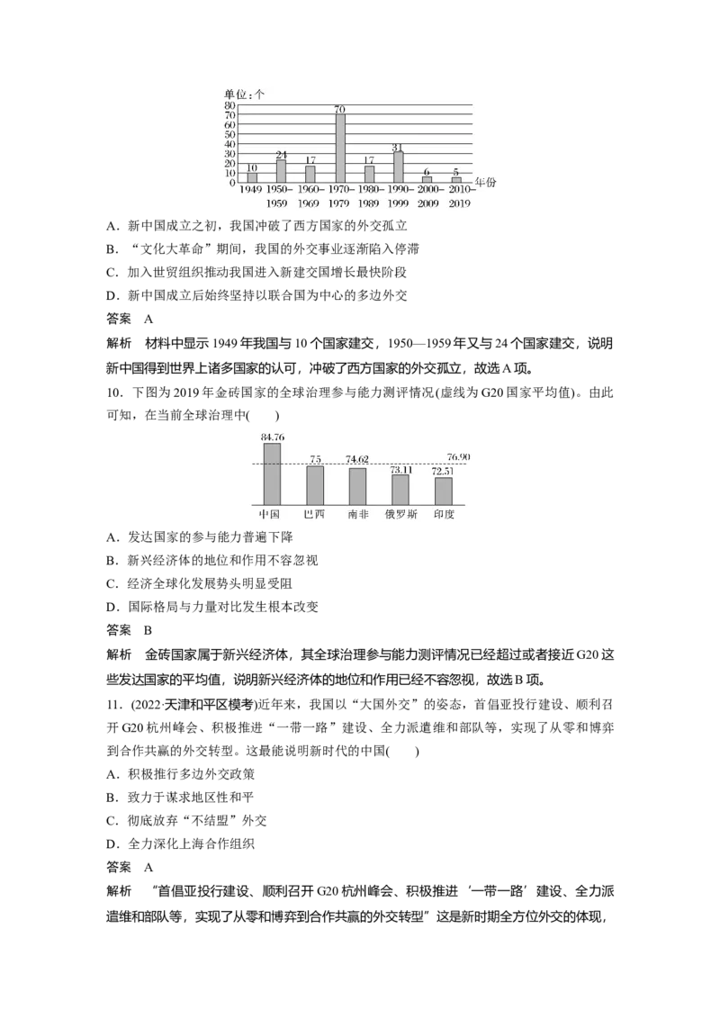 2024年高考历史一轮复习（部编版）板块7第17单元第53讲　当代中国的外交_07高考历史_2024年新高考资料_1.2024一轮复习_2024年高考历史一轮复习讲义（部编版）