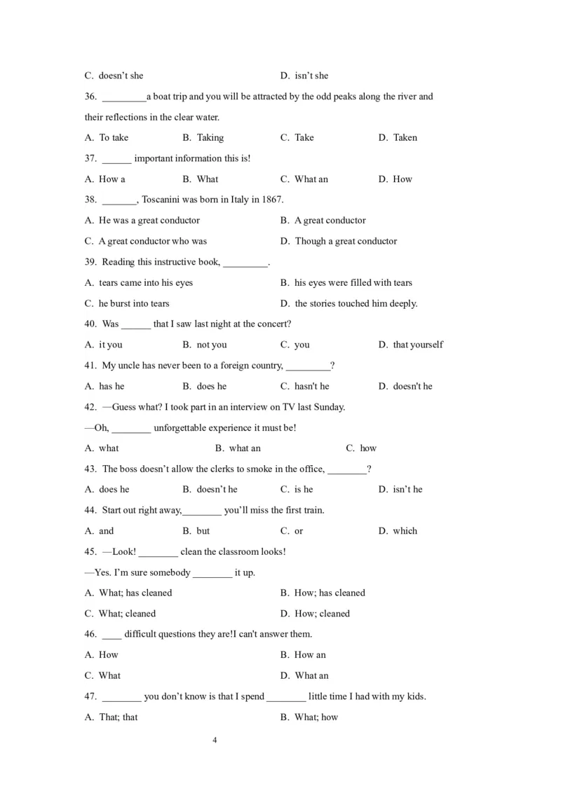 09句子成分、类型及种类(精练)-2024年高考英语一轮复习语法能力突破必备(PPT+复习卡+精练题)(通用版)_03高考英语_通用版（老高考）复习资料_2024年复习资料