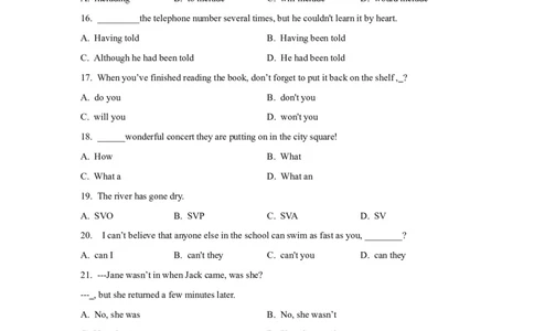09句子成分、类型及种类(精练)-2024年高考英语一轮复习语法能力突破必备(PPT+复习卡+精练题)(通用版)_03高考英语_通用版（老高考）复习资料_2024年复习资料