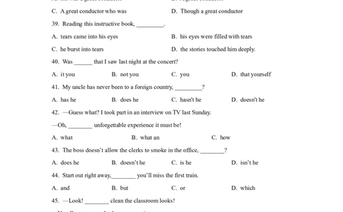 09句子成分、类型及种类(精练)-2024年高考英语一轮复习语法能力突破必备(PPT+复习卡+精练题)(通用版)_03高考英语_通用版（老高考）复习资料_2024年复习资料