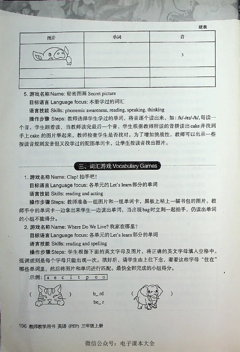 英语PEP3A教师教学用书_26春四年级上下册人教版_四上英语合集人教版PEP英语四年级上册新教材（教学视频+课件+动画+音频+练习+教案）_16教师用书_小学英语_人教版PEP