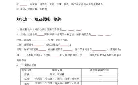 专题12盐和化肥（原卷版）_02中考总复习（2026版更新中）_05-化学-中考总复习_2024年中考复习资料_专项复习资料_2024年中考化学复习考点一遍过（全国通用）