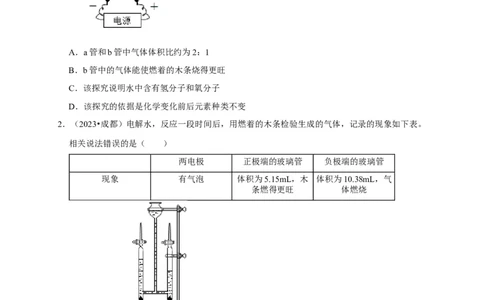 专题07自然界的水（原卷版）_02中考总复习（2026版更新中）_05-化学-中考总复习_2024年中考复习资料_专项复习资料_2024年中考化学复习考点一遍过（全国通用）