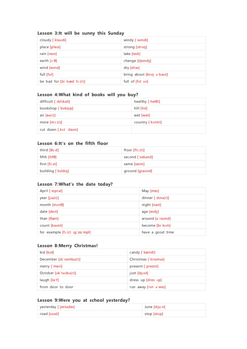 科普版英语六年级上册单词默写表_26春四年级上下册人教版_四上英语合集人教版PEP英语四年级上册新教材（教学视频+课件+动画+音频+练习+教案）_17练习资料_《小学英语单词默写表》