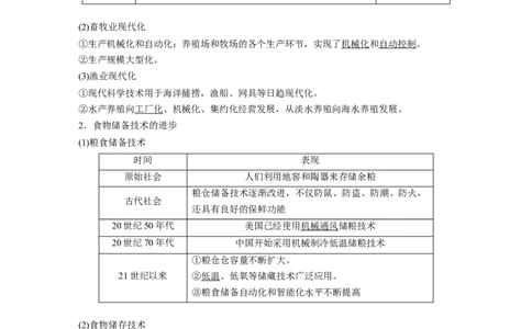 2023年高考历史一轮复习（部编版新高考）第21讲课题58　现代世界的食物生产、交通运输_07高考历史_新高考复习资料_2023年新高考复习资料_2023新高考大一轮复习讲义