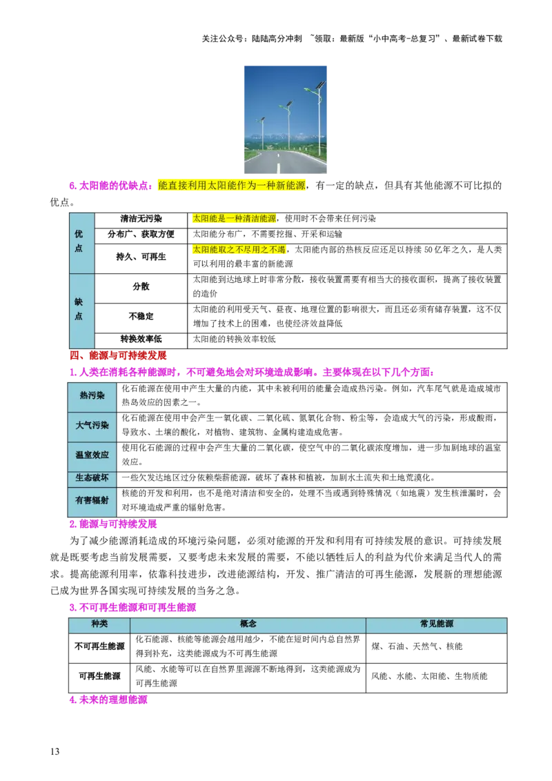 专题21信息、能源与材料（2考点+10考向）（讲义）（解析版）_02中考总复习（2026版更新中）_04-物理-中考总复习_2024年中考复习资料_一轮复习_配套讲义（原卷版+解析版）