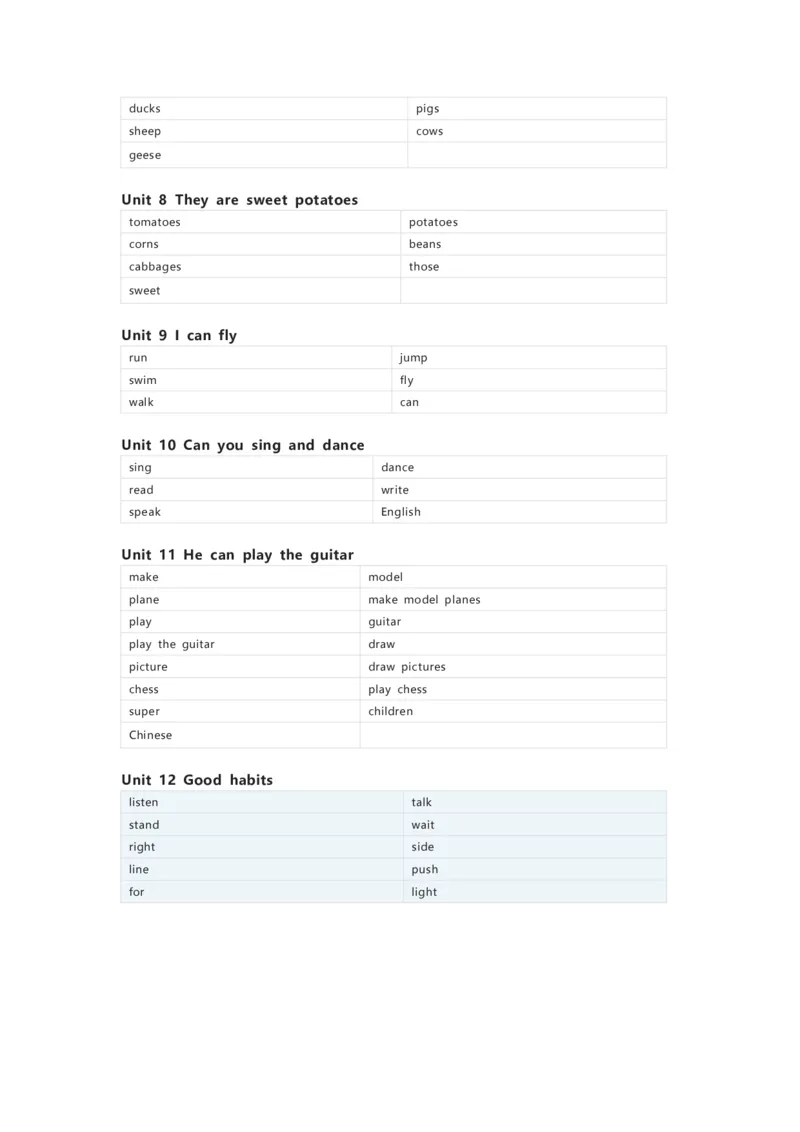 辽师版（三起）英语四年级下册单词默写表_26春四年级上下册人教版_四上英语合集人教版PEP英语四年级上册新教材（教学视频+课件+动画+音频+练习+教案）_17练习资料_辽师版（三起）