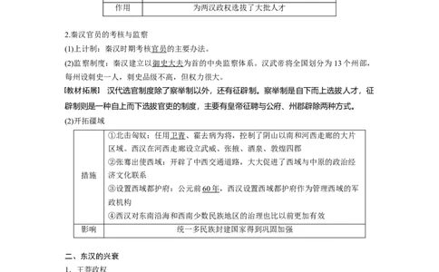 2023年高考历史一轮复习（部编版新高考）第2讲课题4　西汉与东汉&mdash;&mdash;统1多民族封建国家的巩固_07高考历史_新高考复习资料_2023年新高考复习资料_2023新高考大一轮复习讲义