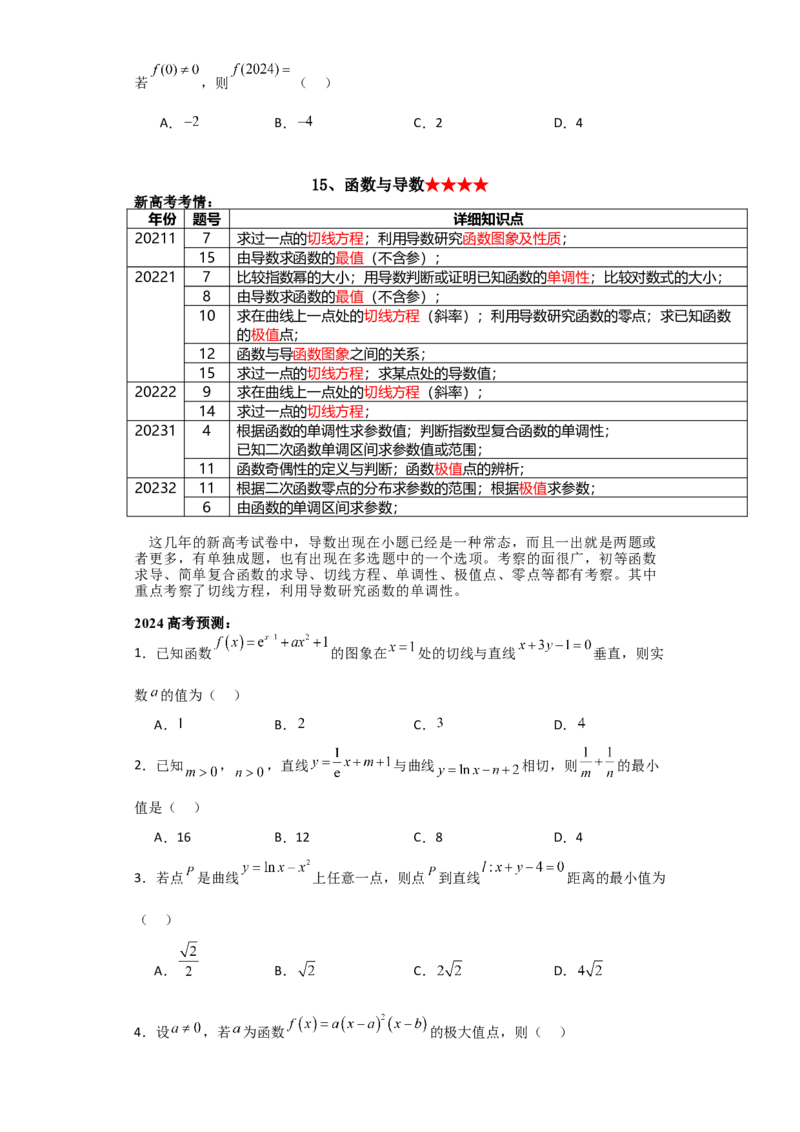 2024年高考考前最后一课-数学_02高考数学_2024年新高考资料_5.2024三轮冲刺_数学（含印刷版，可直接打印）-2024年高考考前最后一课