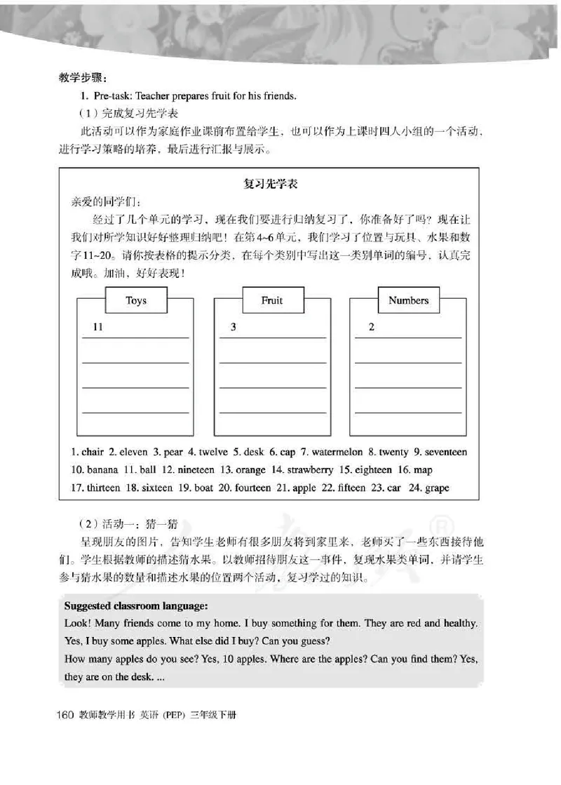 英语PEP3B教师教学用书_26春四年级上下册人教版_四上英语合集人教版PEP英语四年级上册新教材（教学视频+课件+动画+音频+练习+教案）_16教师用书_小学英语_人教版PEP