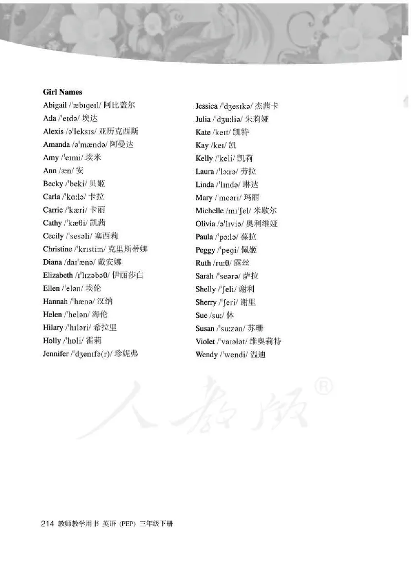 英语PEP3B教师教学用书_26春四年级上下册人教版_四上英语合集人教版PEP英语四年级上册新教材（教学视频+课件+动画+音频+练习+教案）_16教师用书_小学英语_人教版PEP