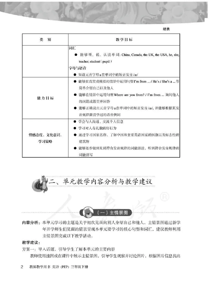 英语PEP3B教师教学用书_26春四年级上下册人教版_四上英语合集人教版PEP英语四年级上册新教材（教学视频+课件+动画+音频+练习+教案）_16教师用书_小学英语_人教版PEP